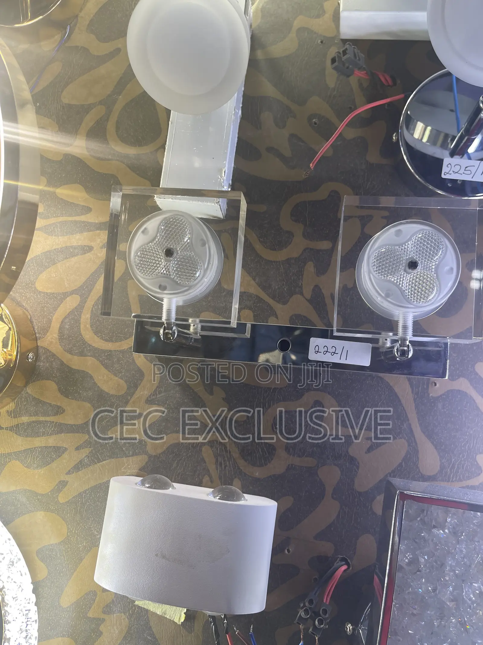 Double Crystal Glass Led Wall Light