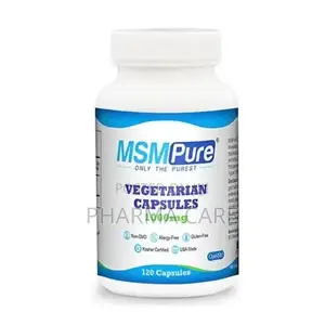 MSM Vegetarian 120 Capsules 1000 Mg- 99.99% Pure Organic Sulfur