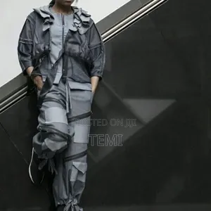 BESPOKE Denim Co-Ord Set | Custom Made Kimono Top + Cargo Pants