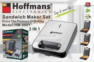 Hoffmans 3 in 1 4-Face 4-Slice Multi-Functional Grill,waffle,toaster