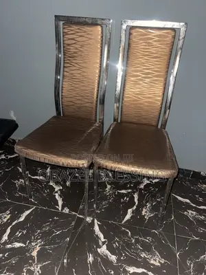 Shining Black Leather Dining Chairs