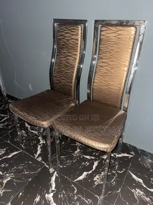 Shining Black Leather Dining Chairs