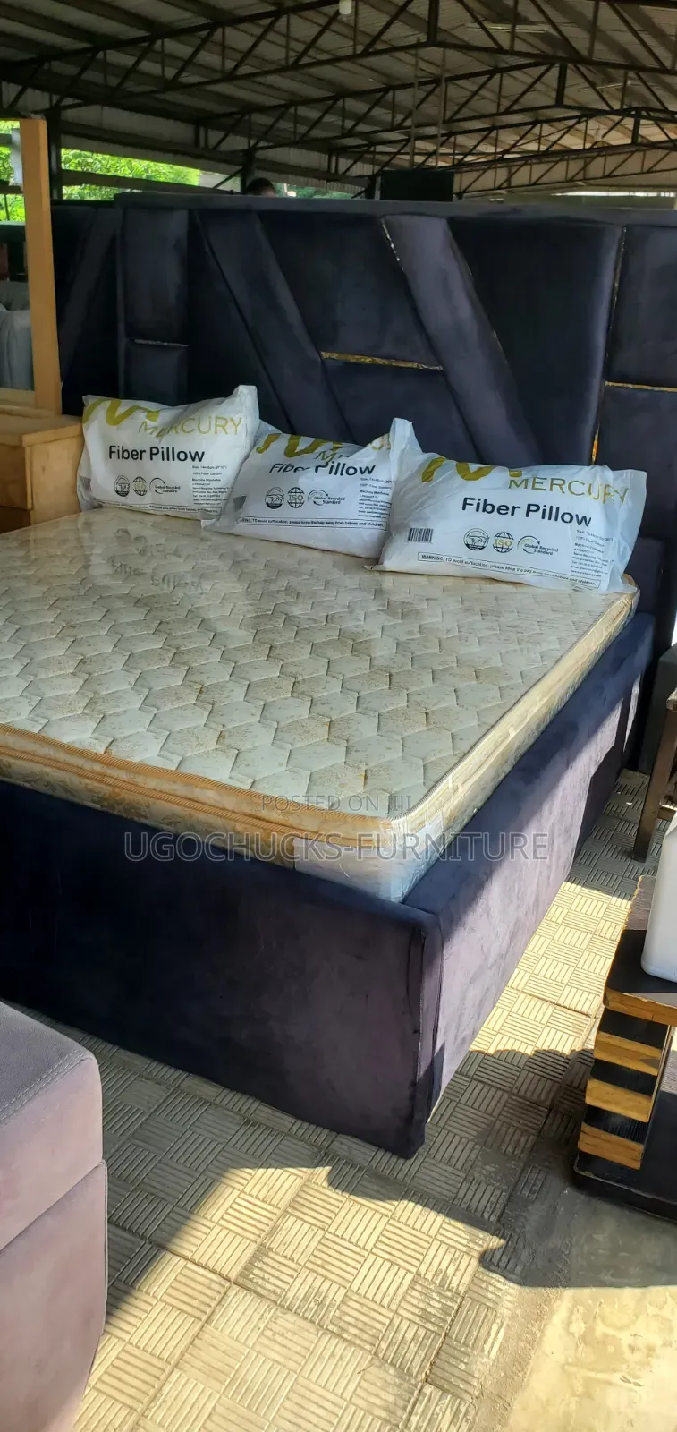 6 by 6 Bed, With Spring Mattress
