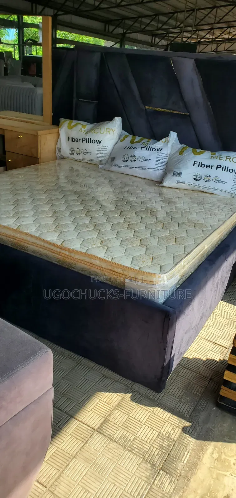 6 by 6 Bed, With Spring Mattress