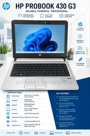 Laptop HP ProBook 430 G3 8GB Intel Core i7 SSD 256GB