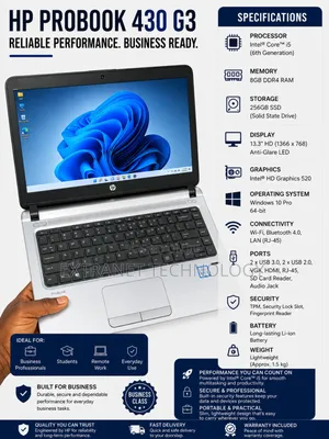 Laptop HP ProBook 430 G3 8GB Intel Core i7 SSD 256GB