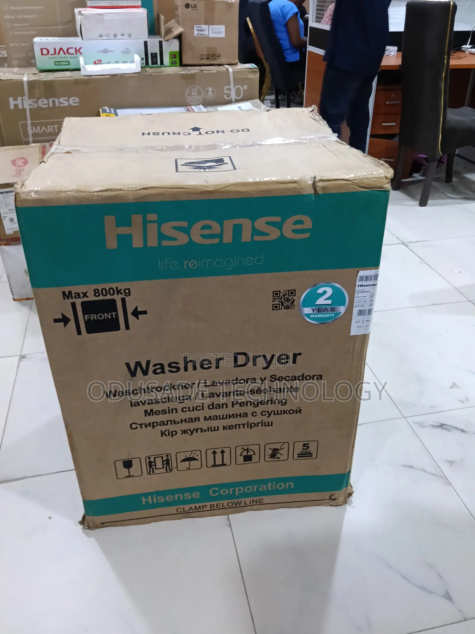 Hisense 8/5kg Front Load Washer Dryer Washing Machine