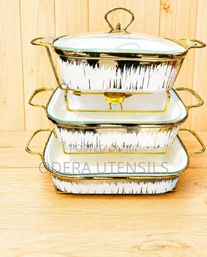 3-Piece Luxury Serving Dish Set – Elegant Design