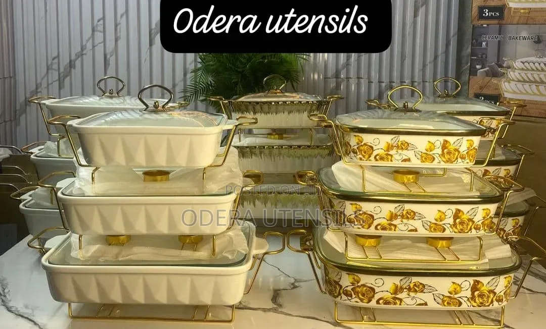 3-Piece Luxury Serving Dish Set – Elegant Design