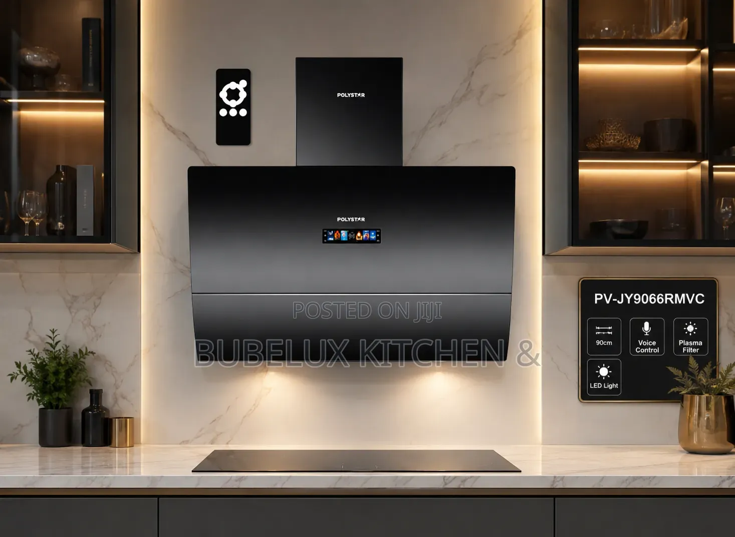 Polystar 90cm Digital Range Hood With Voice Control