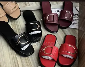 Elegant Buckle Slide Sandals for Women – Stylish & Comfortable