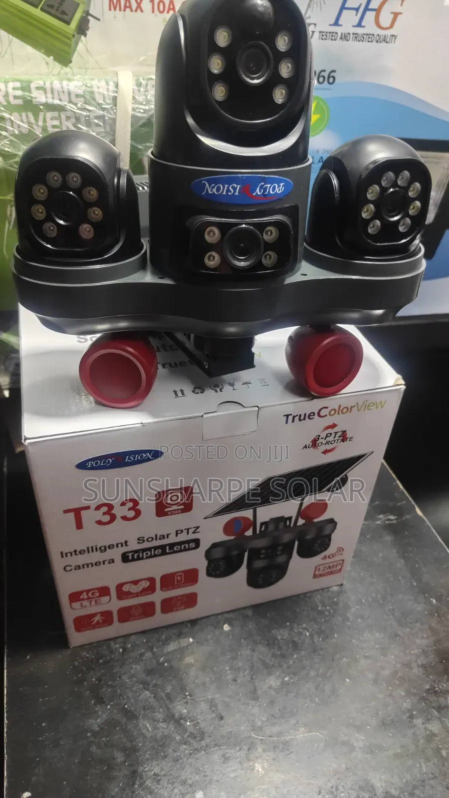 T33 CCTV Camera 3lens Rotating