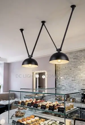 Double Black Iron Matte Finish Pendant Chandelier for Dining Room.