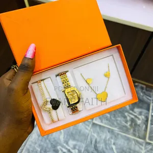Women's Watch, Bracelet, Necklace & Earring Gift Set