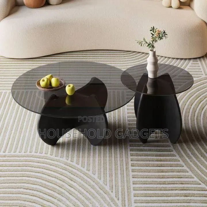 2pcs Glass Top Luxury Center Table