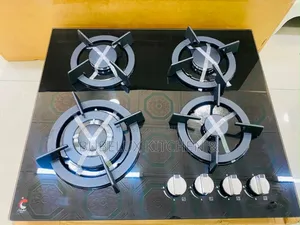 4 Burner Tempered Glass Gas Hob Cooker | Built-in Kitchen Hob
