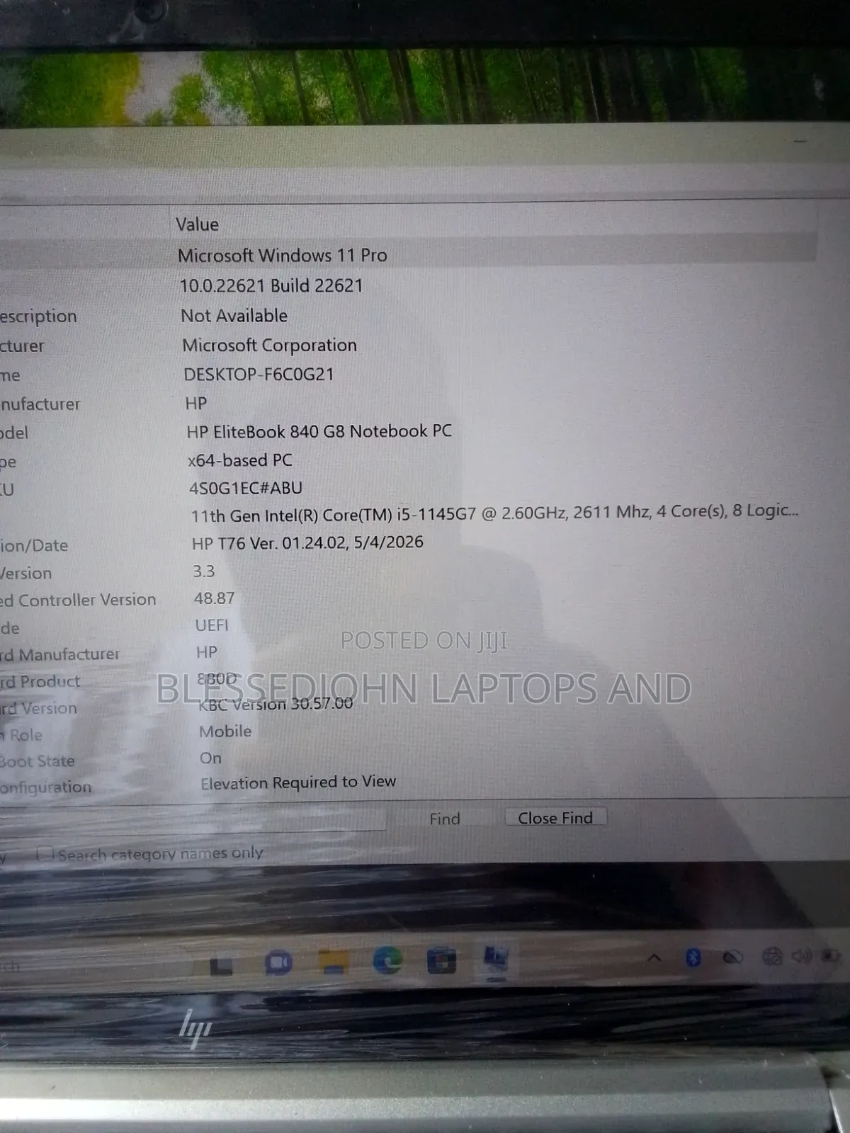 Laptop HP EliteBook 840 G8 8GB Intel Core i5 SSD 256GB