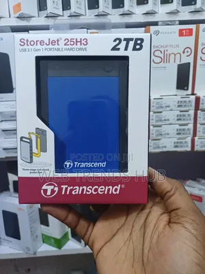 Brand New Transcend StoreJet 25H3 2TB External Hard Drive - USB 3.1