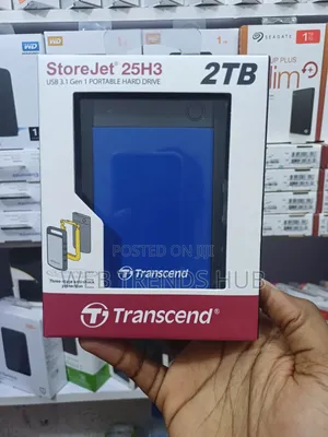 Brand New Transcend StoreJet 25H3 2TB External Hard Drive - USB 3.1