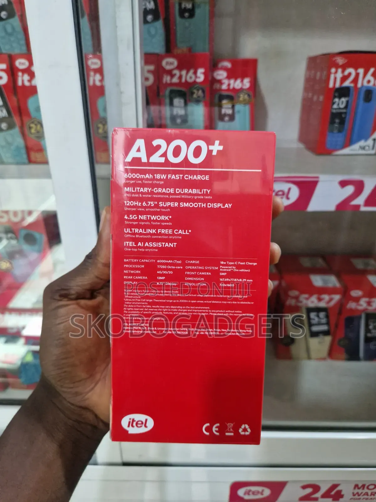 New Itel A200+ 64 GB Black