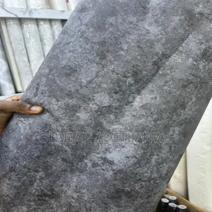 Grey Limewash Nonwoven Cleanable Wallpaper