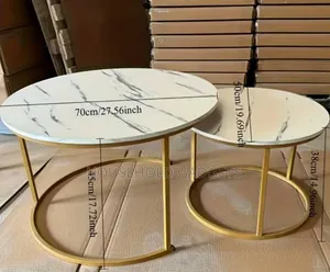 2pcs Faux Marble Center Table