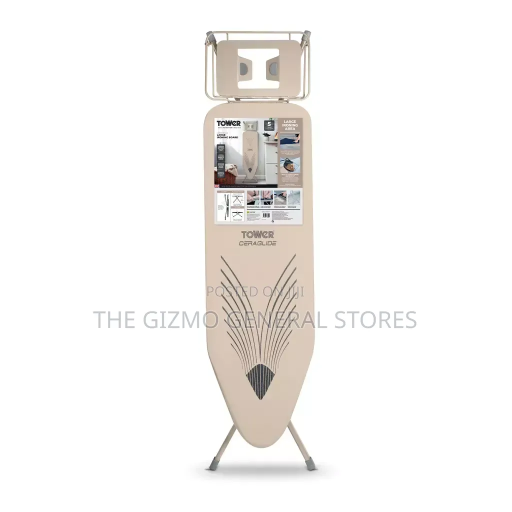 Tower Ceraglide Plus Large Ironing Board in Latte