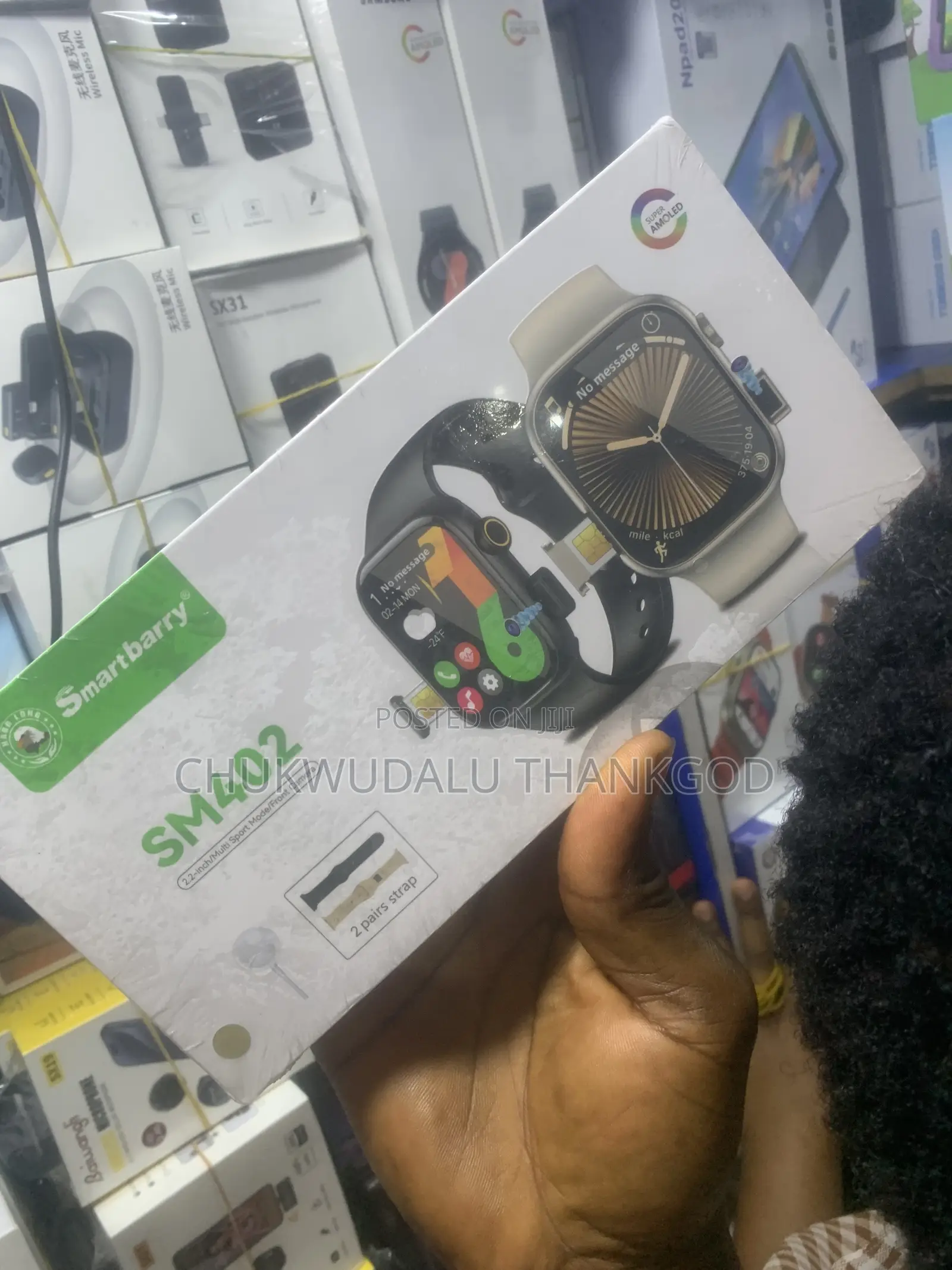 SmartBerry SM-402 Smart Watch, Super AMOLED Display, SIM Support,