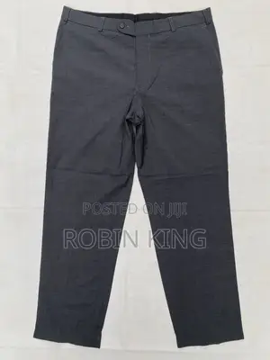 Brühl Men Charcoal Gray Plain Suit Pants Trousers Size W36 L39