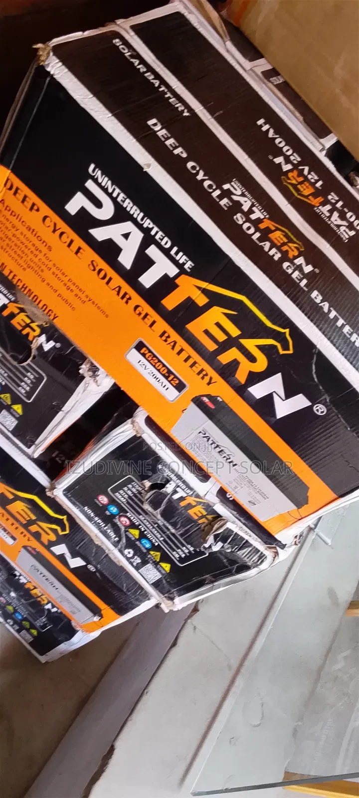 200ah 12v Pattern Gel Battery