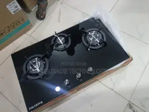 Polystar 3 Burner Glass Top Gas Hob