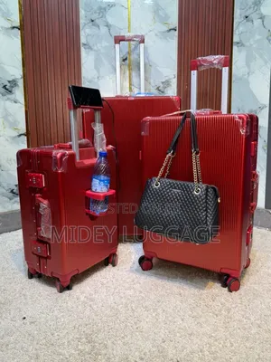 Set of 3 Aluminum Luggage Traveling Box The