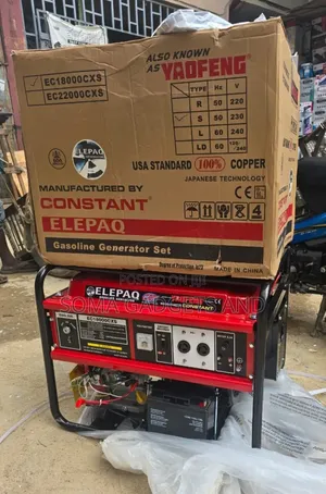 7.5kva Elepaq Constant Petrol Generator 100%copper Coil