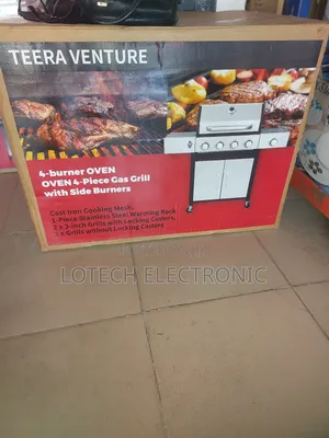 Teera Venture Industrial BBQ Grill – Gas 4 Burner With Side Burner ✔