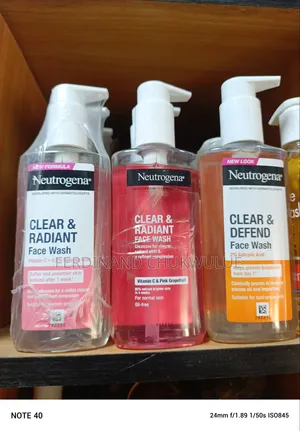 Neutrogena Clear & Defend  and Radiant Face Wash