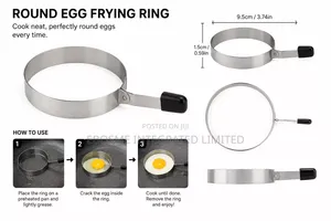 Japanese Stainless Steel Round Egg Frying Ring With Handle