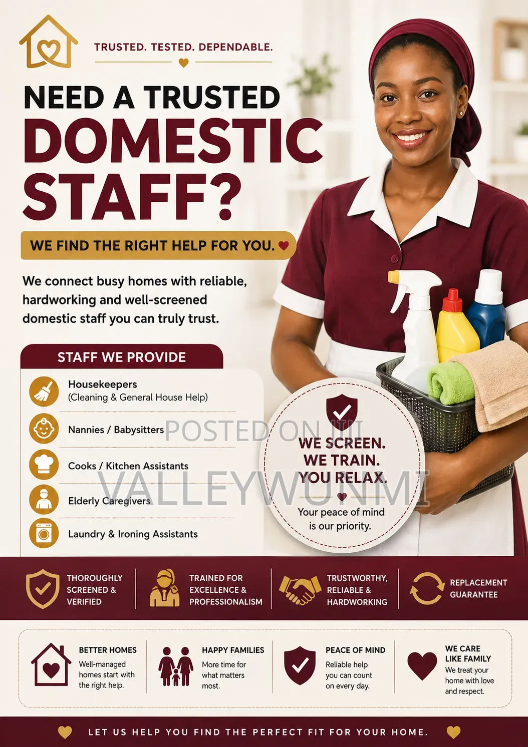 Domestic Staff Always Available