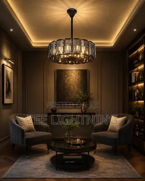 Smoky Glass Chandelier for Living Room (Size 800mm)