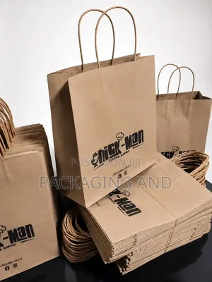A4 Branded Kraft Paper Bag for Shopping, Gifts & Retail