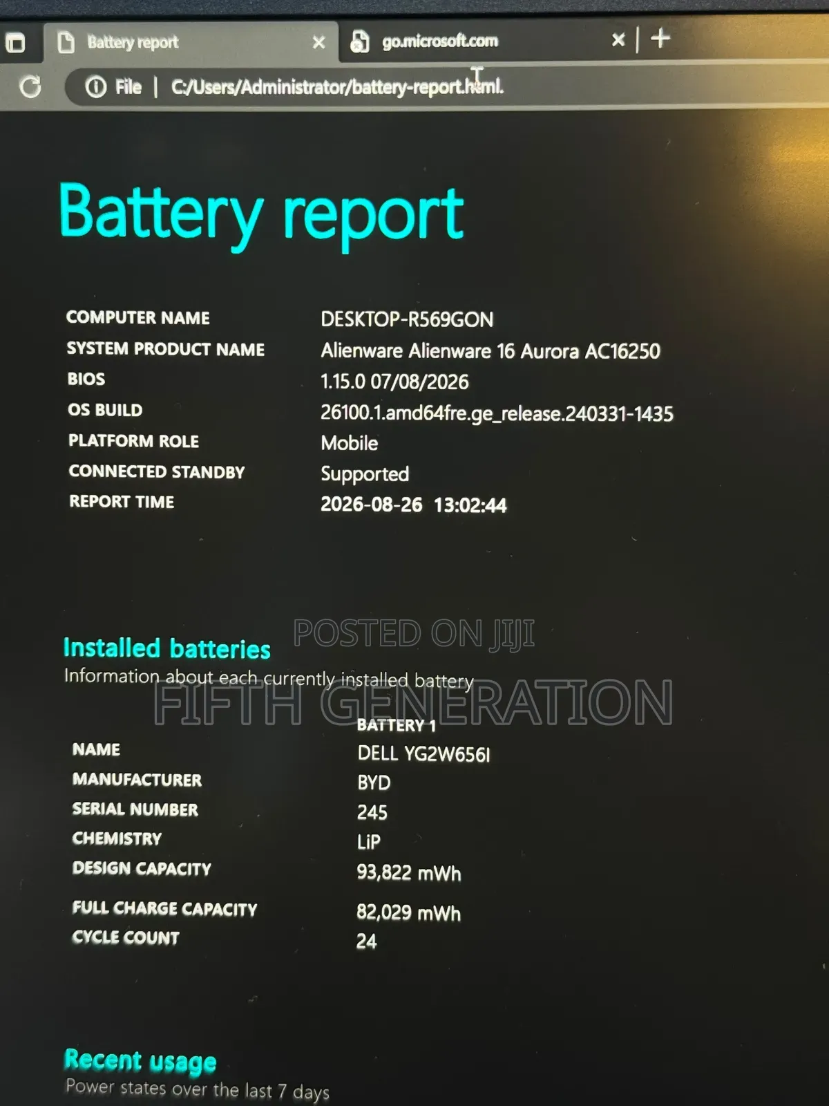 Laptop Alienware 16 Aurora 16GB Intel Core 7 SSD 512GB