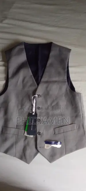 Original Tommy Hilfiger Men's Grey Suit Vest / Waistcoat (Brand New Wi
