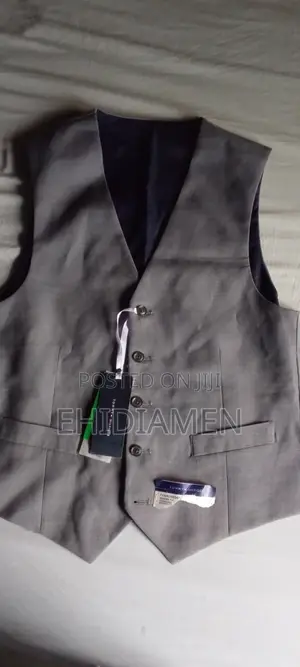 Original Tommy Hilfiger Men's Grey Suit Vest / Waistcoat (Brand New Wi