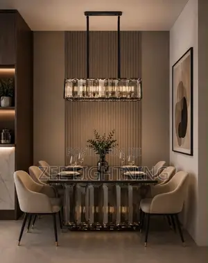 Smoky Black Glass Dining Chandelier (Size 900mm)