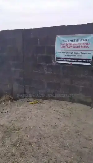 Land @ Harmony Estate Lekki Ajah Lagos State.