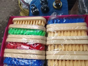 Colorful, Multi-Purpose Wooden Laundry and Scrubbing Brushes.