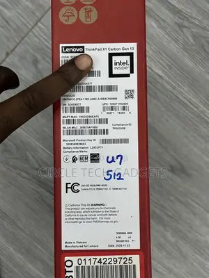 New Laptop Lenovo ThinkPad X1 Carbon 16GB Intel Core Ultra 7 SSD 512GB