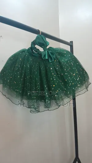 Beautiful Green Tulle Party Dress for Girls