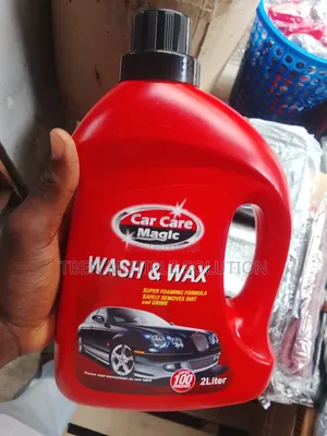 2-Liter Red Bottle of Car Care Magic Wash & Wax,