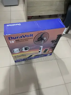 Duravolt 18′′ Solar Rechargeable Fan
