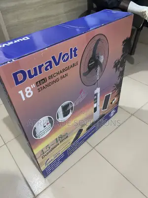 Duravolt 18′′ Rechargeable Standing Fan